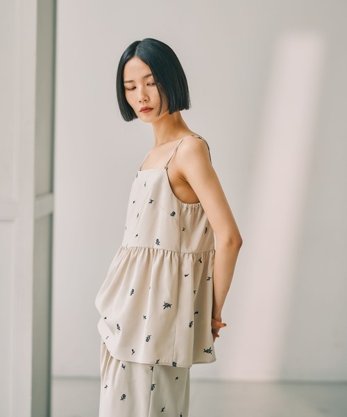 LEPSIM（レプシィム） 「オフィスライン」刺繍キャミビスチェ 661798 