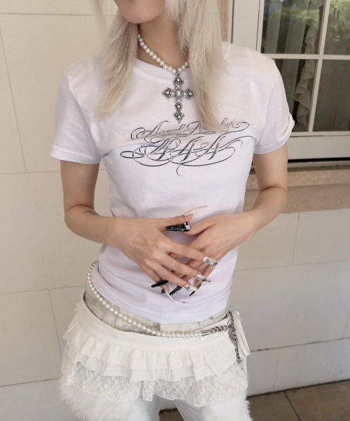 FANCY CLUB/ファンシークラブ バッククロスTシャツ FANCY CLUB（ファンシークラブ） tシャツ 半袖 「FANCY CLUB」BACK