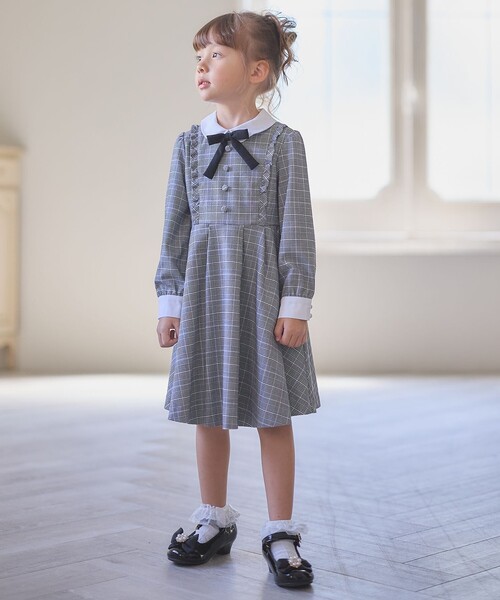 「ANY」 「KIDS」長袖ワンピース 110 ネイビー キッズ_画像6