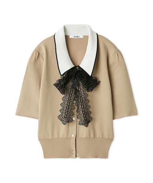 SNIDEL（スナイデル） ニット セーター レースボウタイニットプル