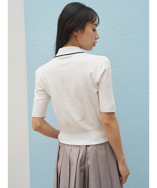SNIDEL（スナイデル） ニット セーター レースボウタイニットプル 