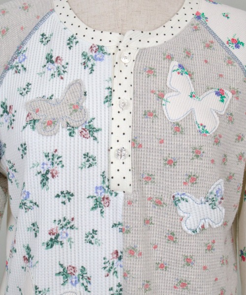 tシャツ rurumu:/ルルムウ/butterfly patch thermal top レディースの画像