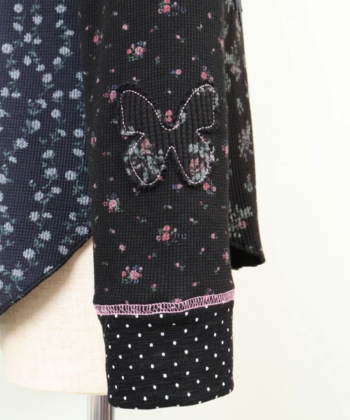 tシャツ rurumu:/ルルムウ/butterfly patch thermal top レディースの画像