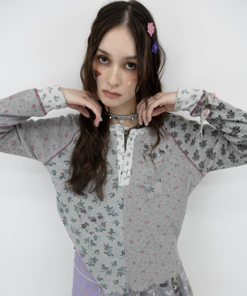 tシャツ rurumu:/ルルムウ/butterfly patch thermal top レディースの画像