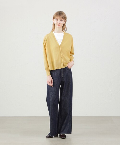 「MACKINTOSH PHILOSOPHY」 ニットカーディガン 36 イエロー レディース_画像7