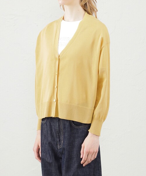 「MACKINTOSH PHILOSOPHY」 ニットカーディガン 36 イエロー レディース_画像8