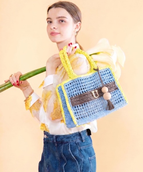 U（histoire） かごバッグ カゴバッグ Panier Solaire Carre「パニエ