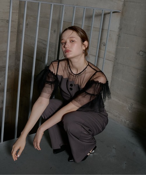 LE'RURE パンツドレス Tiered frill sleeve set up pants : ZOZOTOWN