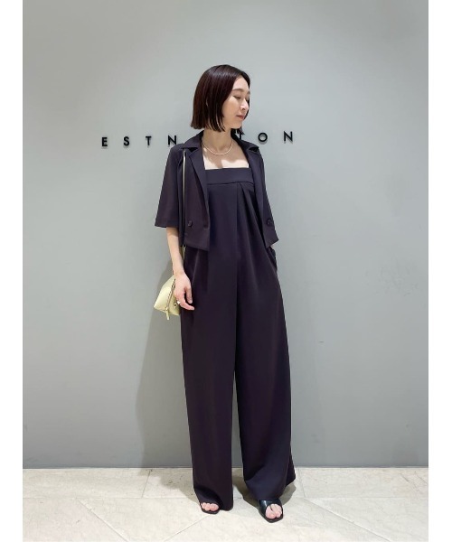 「ESTNATION」 テーラードジャケット 36 ネイビー レディース_画像6
