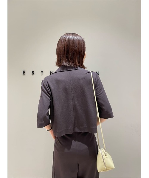 「ESTNATION」 テーラードジャケット 36 ネイビー レディース_画像7