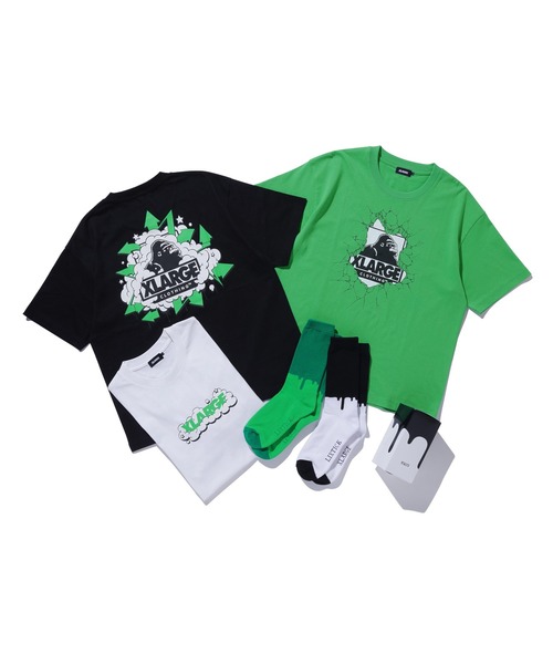 LIXTICK（リックスティック） 靴下 XLARGE×LIXTICK DRIP SOCKS 2PACK