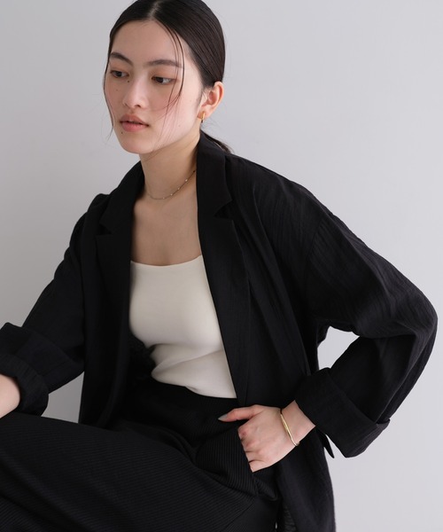 「andme」 「alma design」テーラードジャケット M ブラック レディース_画像7