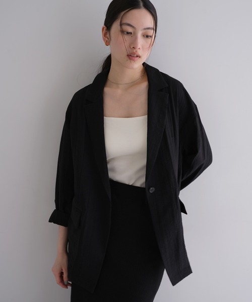 「andme」 「alma design」テーラードジャケット M ブラック レディース_画像9