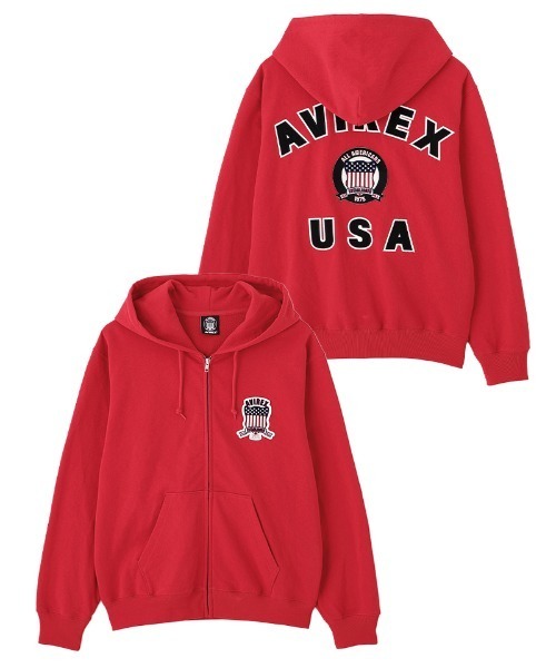 AVIREX パーカー AVIREX（アヴィレックス） パーカー SIGNATURE VARSITY LOGO ZIP UP