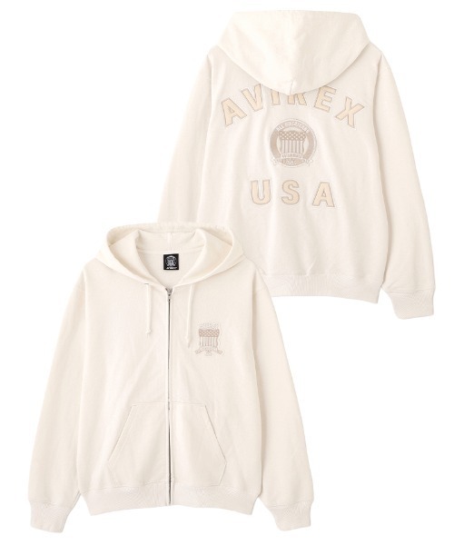 AVIREX（アヴィレックス） パーカー SIGNATURE VARSITY LOGO ZIP UP