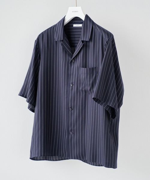 STUDIOUS（ステュディオス） シャツ 半袖 「STUDIOUS」Cupra Stripe 