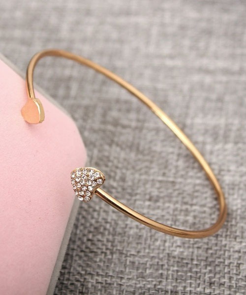 在庫有 バングル ハートブレスレット