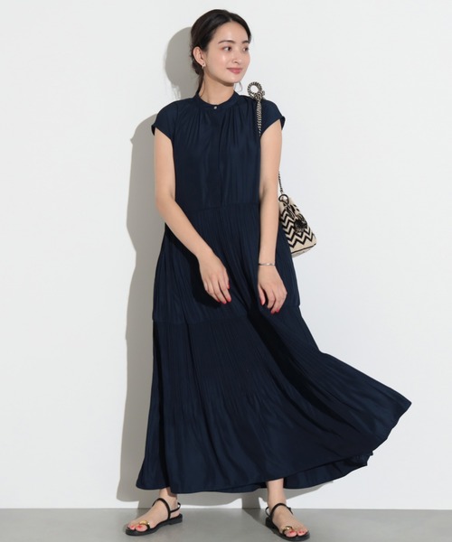 BEAMS HEART ワンピース スキッパー ティアードワンピース