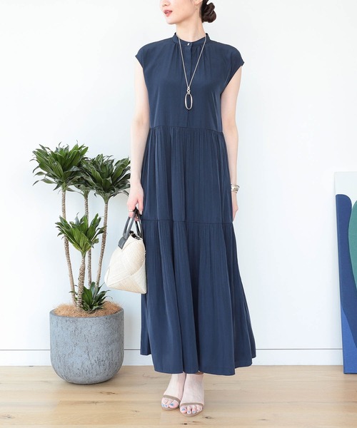 BEAMS HEART ワンピース スキッパー ティアードワンピース