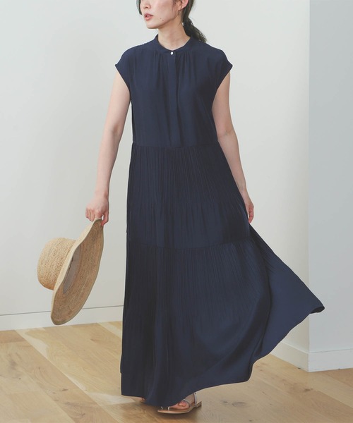 BEAMS HEART ワンピース スキッパー ティアードワンピース