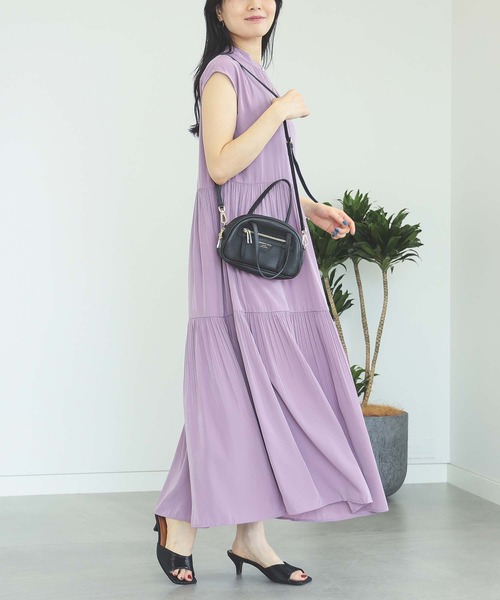 BEAMS HEART ワンピース スキッパー ティアードワンピース