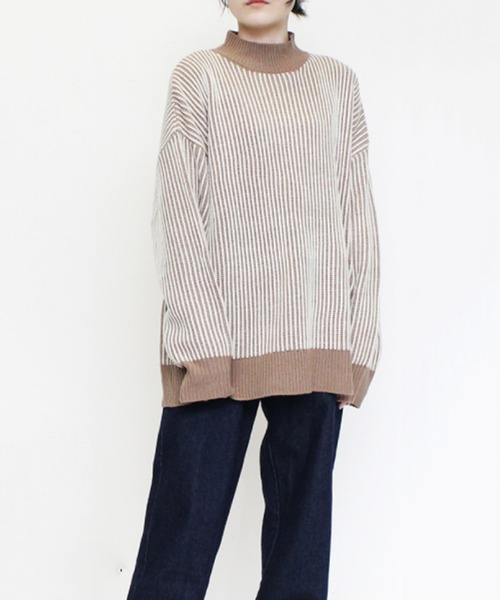 TOMMY HILFIGER ニット セーター ケーブルストライプクルー
