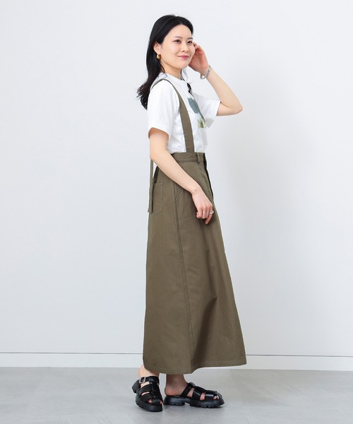 BEAMS HEART スカート サスペンダー付き フレアスカート