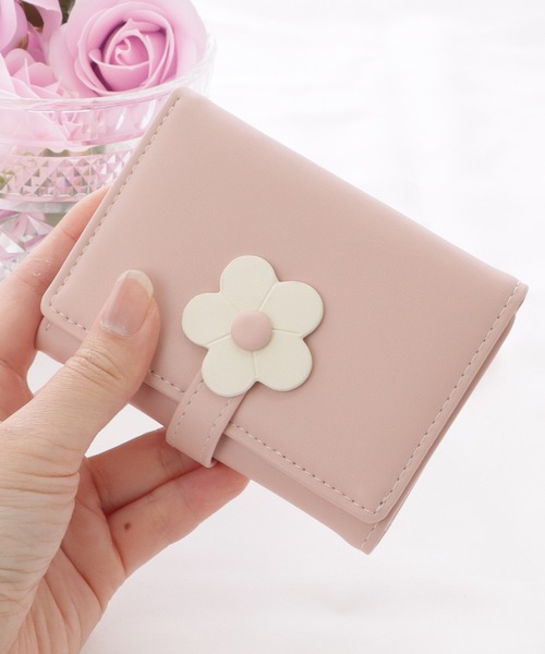 【Le Masque】★人気★デイジーフォトスロット二つ折り財布 LEMASQUE] Daisy Photo Slot Half Wallet Money Card Wallet (LE
