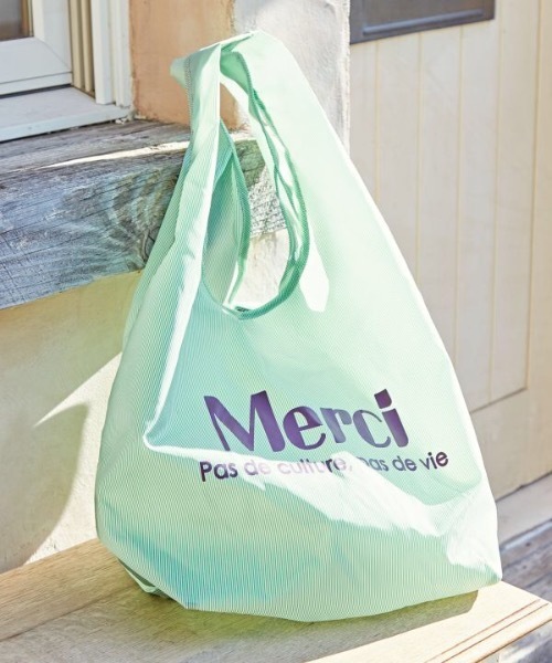 欧州航路 エコバッグ 「欧州航路」Merci ストライプエコバッグ