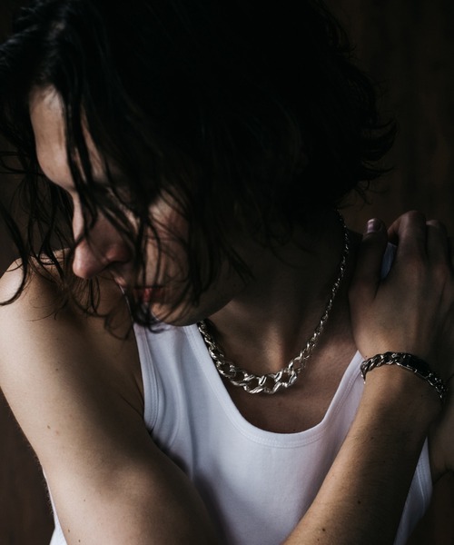 CRIMIE ネックレス LINK CHAIN GRADATION SILVER NECKLACE SHORT