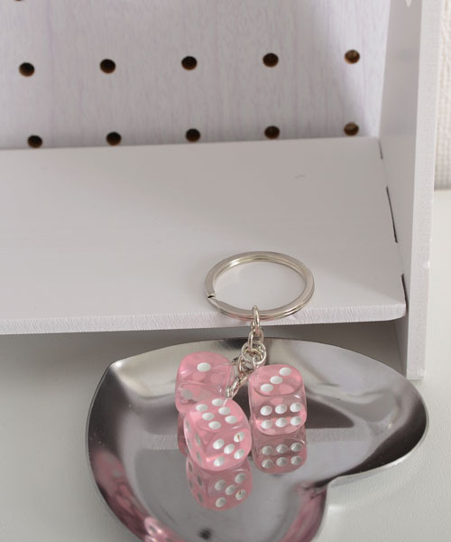 +CHROME HEARTS+ スクリプト サイコロ キーホルダー トレーナー Chrome Hearts - クロムハーツ DICE KEY RING サイコロ