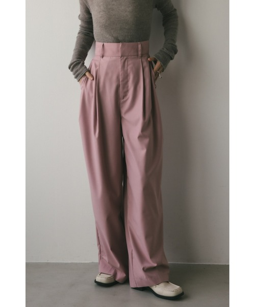 STYLEMIXER パンツ ハイウエスト2タックワイドパンツ レディース