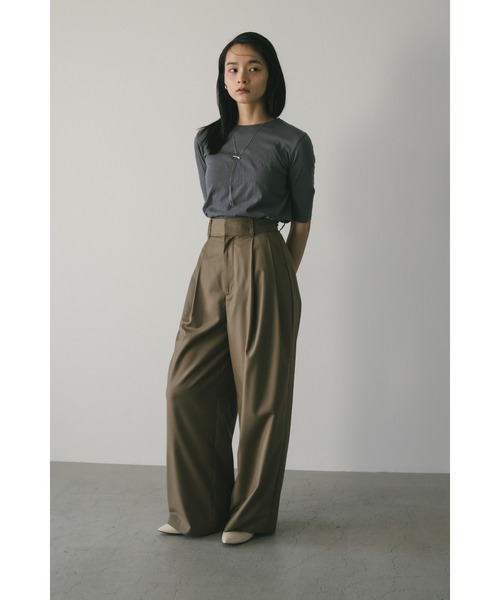 STYLEMIXER（スタイルミキサー） パンツ ハイウエスト2タックワイド