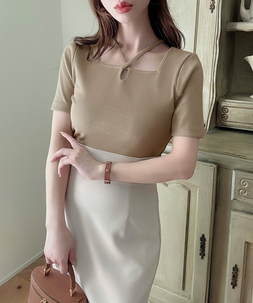 DAMA Collection ダブルクロスカフスシャツ　サイズ1 ベージュ DAMA Collection ダブルクロスカフスシャツ サイズ1 ベージュの
