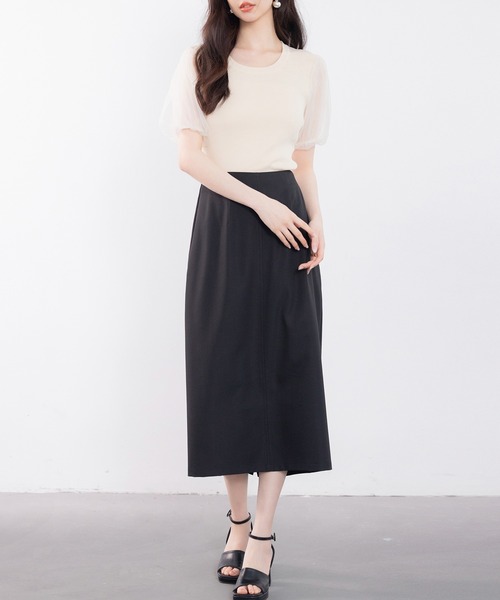 SAISON DE PAPILLON（セゾンドパピヨン） スカート ハイウエスト仕様
