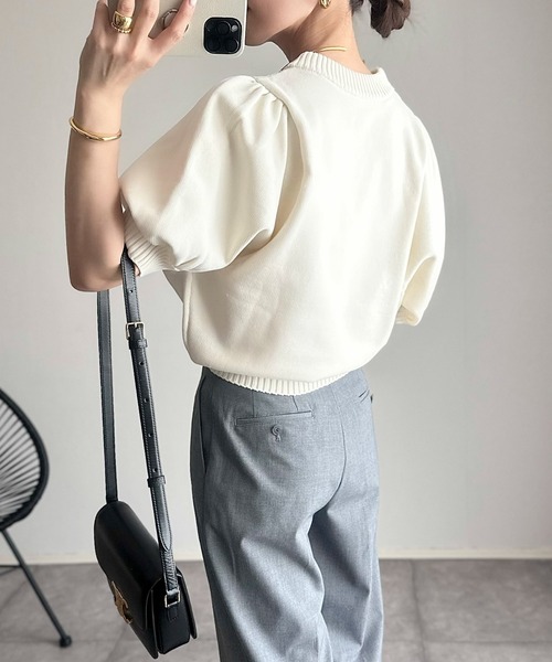 andme（アンドミー） ニット セーター ボリューム袖ニットトップス