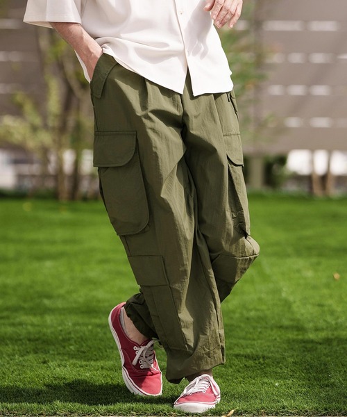 CAMBIO（カンビオ） カーゴパンツ mp12372- ナイロンワッシャーカーゴ