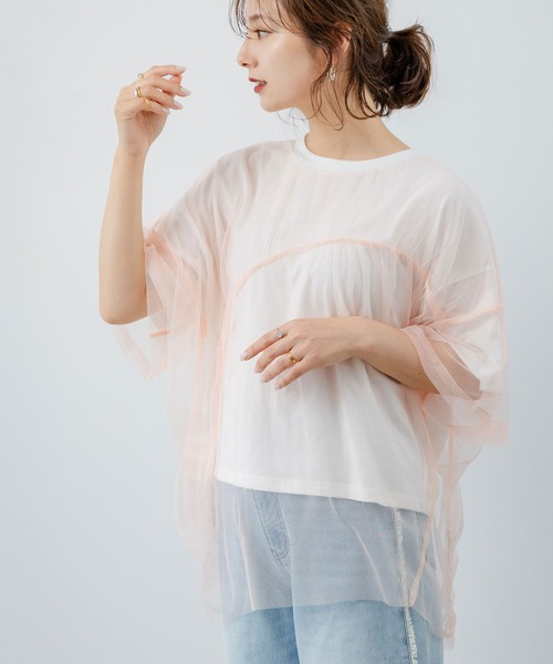 チュールレイヤードオーバーT LASUD｜チュールレイヤードオーバーT | Rakuten Fashion(楽天