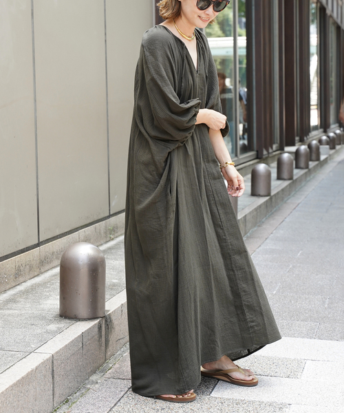 WALANCE 別注　ペーパーニットワンピース　ブラウン WALANCE 別注 ペーパーニットワンピース ブラウン - メルカリ