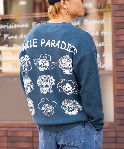 gym master（ジムマスター） カーディガン ジャガードニットSMILE