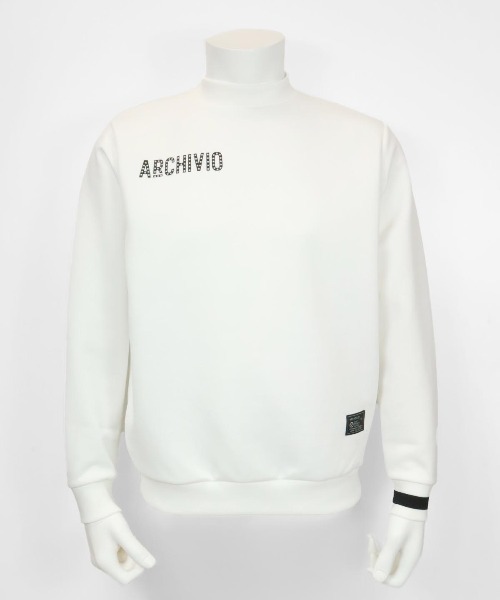 archivio（アルチビオ） 「MENS」胸ロゴハイネックプルオーバー「2024