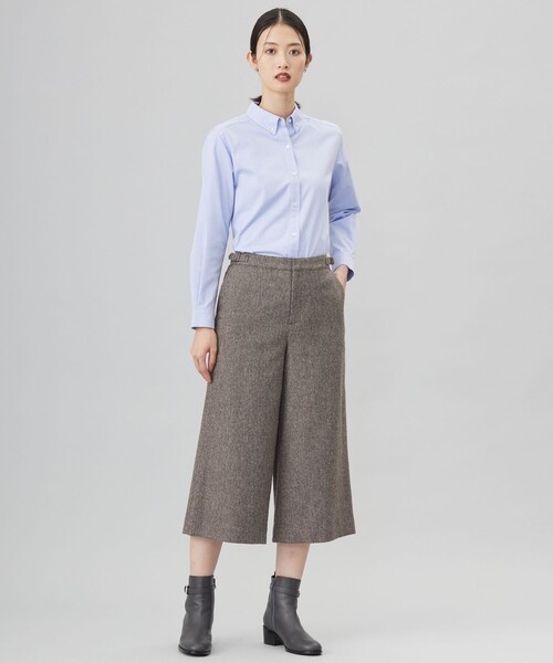 ブラウス シャツ 「洗える」PINオックス ボタンダウン