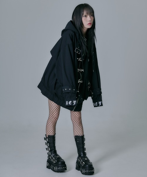 パーカー 「REFLEM/レフレム」ベルト付きハイネックZIPパーカー/ジップ 