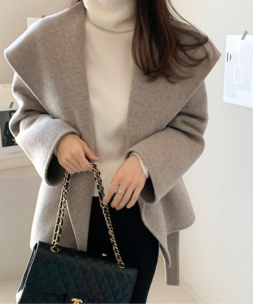 MILK完売！セーラーカラーウールコート美品 ミリアンデニ mili an deni セーラーカラーコート レディース