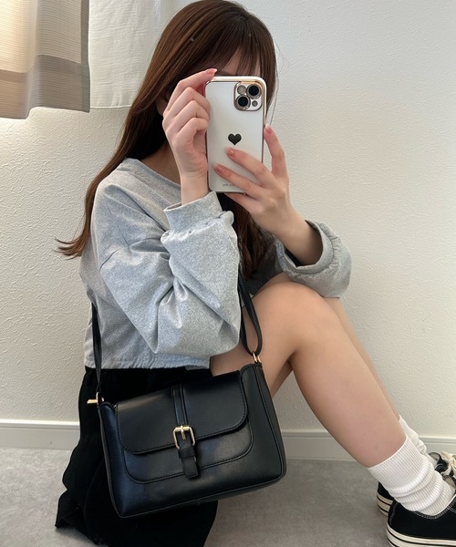 お値下げ☆レトラ☆ミニスタイル/ショルダー 付☆Black✖️White ショルダーバッグ バッグ レトロショルダーバッグ レディース