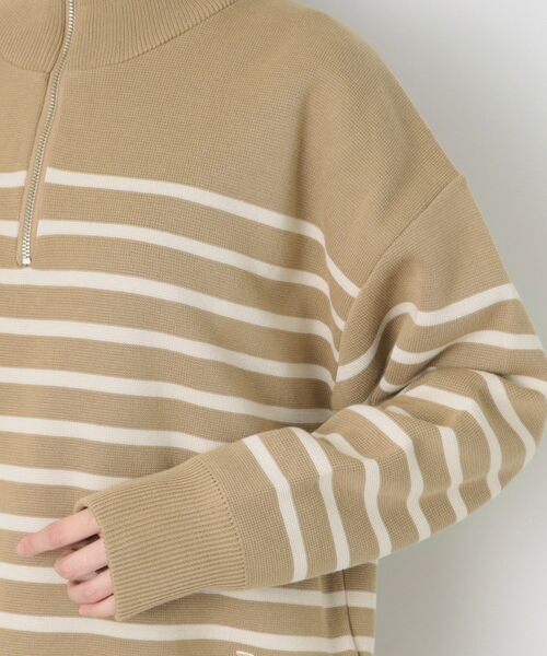 planc ボーダー　ニット　36 BLENDED COTTON 振り柄ボーダーニット(37783731-2024)｜ファッション