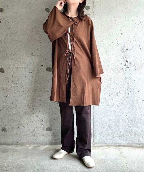 シャツ ブラウス ブラウンリボントップス レディース : ZOZOTOWN Yahoo 