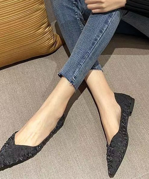 オオガ　レディース　靴　ポインテッドトゥ　ローパンプス　フラットシューズ 楽天市場】ポインテッドトゥ ローファー フラットシューズ フラット