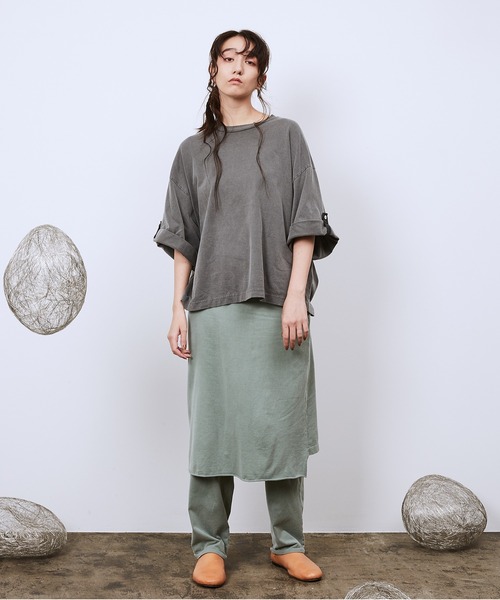 Dulcamara パンツ ピグメントジャージーレイヤードスカートPT
