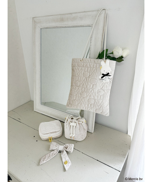 ミートピア　トートバッグ MIIA（ミーア） トートバッグ miffy ベロアキルティングトートバッグ